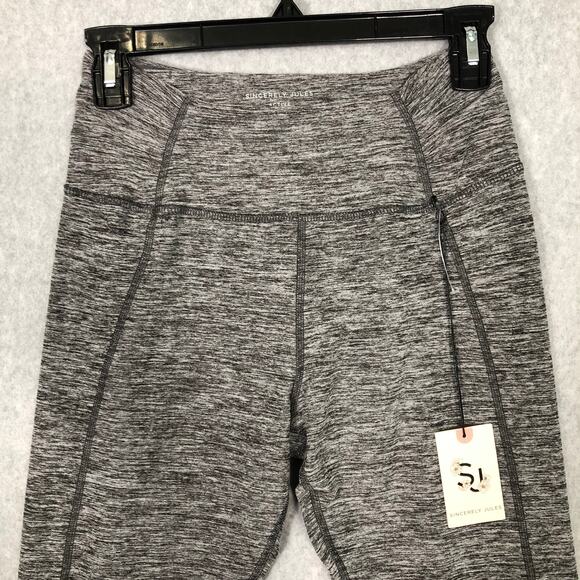 Sincerely Jules Leggings Medium Gray Soft Compression High Rise Active Ankle - Picture 2 of 9